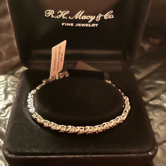 Sold- Diamond Bracelet (1/2 ct. t.w.) in Sterling Silver - Picture 4 of 7